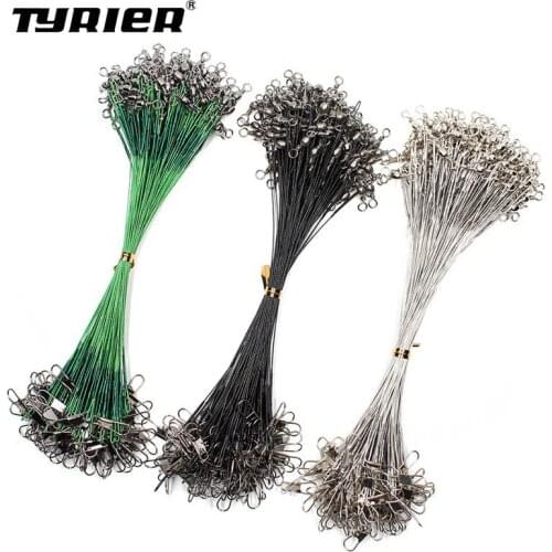 10PCS Lure anti biting wire leader with swivel pin soft steel wire front wire sub fishing gear supplies