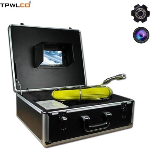 20m High Quality Cable 23mm Drain Camera With 12pcs Adjustable LEDS 7” LCD Screen Industrial Endoscope Inspection Camera System