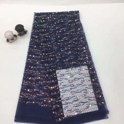 African Lace Fabric 2021 High Quality Lace Nigeria Sequined Tulle Lace Fabric Bride French Mesh Lace Fabric XX37091