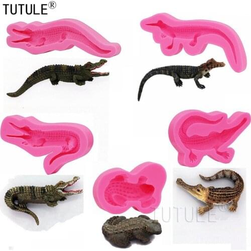 Alligator Animal Swamp Zoo Resin Polymer Clay Mould,3D Crocodile Silicone Mold for Polymer Clay Food Safe Flexible Mold