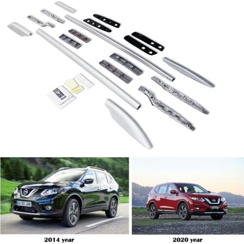 Aluminum Alloy Roof Rack For Nissan X-trail Xtrail Rogue 2014-2021 Rails Bar Luggage Carrier Bars top Cross bar Rack Rail Boxes