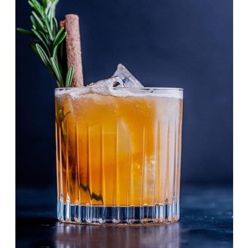 Free Shipping 4 PCS Vertical Stripes Whisky Glasses Old Fashioned Glass Cocktail Glasses