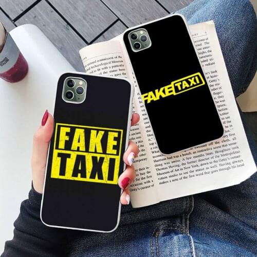 Car design Fake FK Taxi Phone Case Candy Color for iPhone 6 6S 7 8 11 12 XS X SE 2020 XR mini pro Plus MAX funda