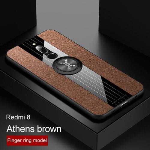 For Xiaomi Redmi 8 Case Cover Magnetic Ring Holder Soft Fabric Cloth Frame Shockproof Hard Back Case for Xiaomi Redmi 8A Fundas