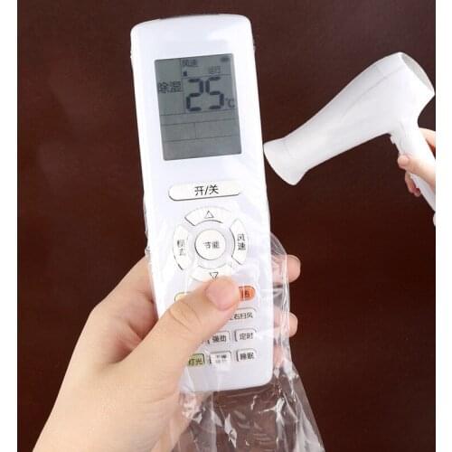 5pcs Plastic Remote Control Cover Heat Shrinkable Film Thermoplastic Waterproof Dustproof TV Air Conditioner Remote Control Case