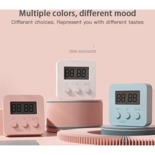 Dual-use Home Timer Alarm Clock LCD Digital Screen Student Learning Self-discipline Children Kitchen Reminder Time Management