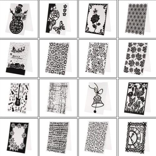 16 Styles Plastic Embossing Folder For Scrapbooking Photo Album Card Template Embossing Crafts Paper Decor