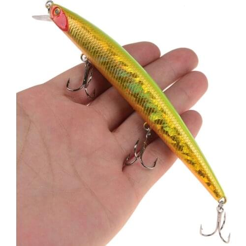 13CM/14.7G Artificial Minnow Freshwater Fishing Lure Hard Bait 3D Eyes Diving Anti-Corrosion Plastic Fishing Bait