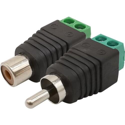 5/2/1 Pcs RCA AV Terminal Block Connector RCA Male Plug & RCA Female Jack AV Screw Audio Video Camera CCTV Speaker Wire Adapter