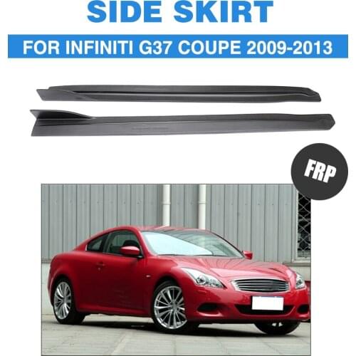 Auto side skirts Aprons kit for for infiniti G37 2-Door 2009-2013 2PCS/Set FRP Black Car Styling