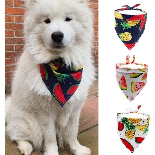Miflame Lovely Dog Bandana Friut Dog Bibs For Pet Triangle Scarf Dachshund Pomeranian Bandana Cute Pet Bandana Soft Dogs Scarf