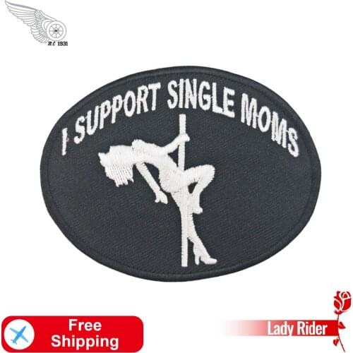 Single Moms Dancer Small Size Embroidery DIY Patch Cute Iron on Backing 3D Eco-Friendly Accessories Lady Rider Appliques