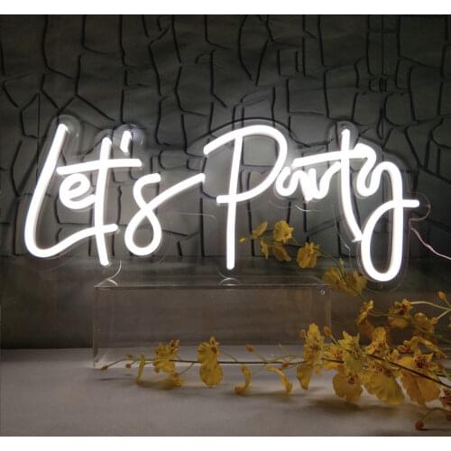 Lets party Home decoration Neon Light Happy Birthday neon sign