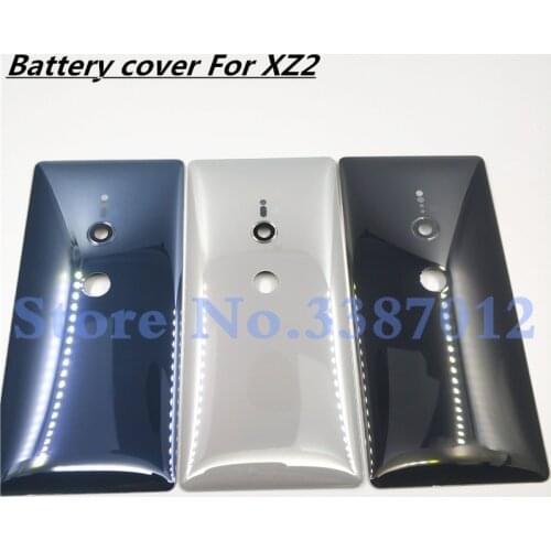 Original Glass For Sony Xperia XZ2 H8216 H8266 H8276 H8296 Battery Back Cover Rear Door Housing Case With Camera Lens