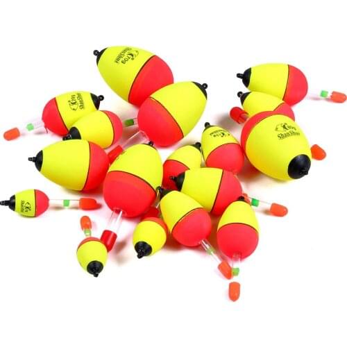 HENGJIA 5pcs Foam Fishing Float EVA Soft Bobber Luminous Big Belly Float Fishing Light Stick Bobber, Buoyancy 3g-80g