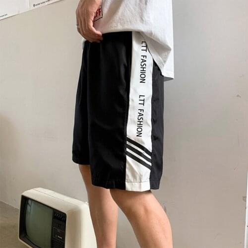 Casual Patchwork Shorts For Men Summer Drawstring Regular Loose Shorts Male Comfortable Work Out Shorts 2020 Mens Clothing