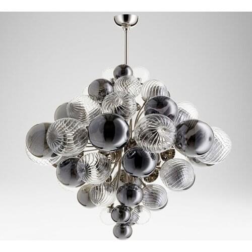 Nordic Luxury Glass Globe G4 LED Chandelier Living Room Metal Pendant Chandelier Lighting Indoor Luminarias Fixtures Lamparas