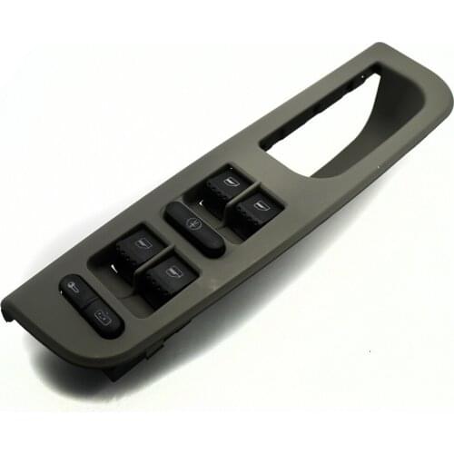 Gray Switch Box + Driver Window Master Chrome Switches For VW Passat B5 Bora Golf Mk4 Superb 1J4 959 857B 3B1 867 171E