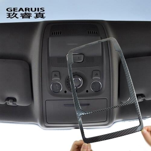 Car Styling Carbon fiber For Audi A4 A5 S4 S5 B8 Front Reading Light Panel Covers Trim Frame Stickers Interior Auto Accessories