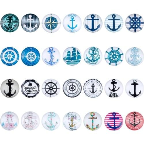 25x7mm 50pcs Glass Cabochons for DIY Jewelry Making Findings Accessories Flatback Half Round/Dome Mixed Color about 50pcs/box