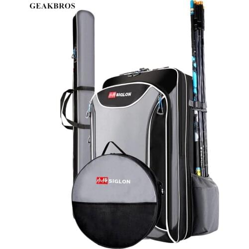 60/70CM Fishing Bag Waterproof Chair Rod Tackle Bag Multi-functional Outdoor Sport Travel Camping Hiking Backpack Shoulder Bag