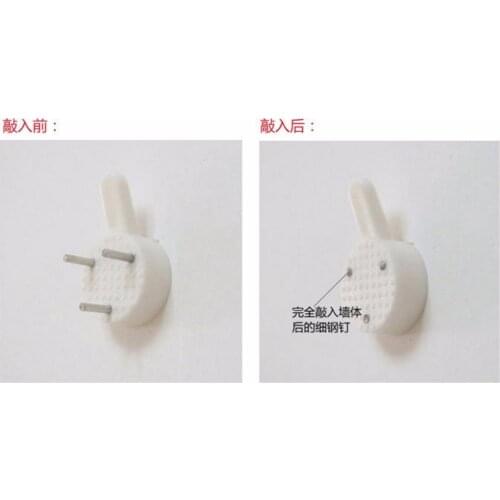 1000pc/lot Length 25mm White Plastic Invisible Wall Mount Photo Picture Frame Nail Hook Hanger