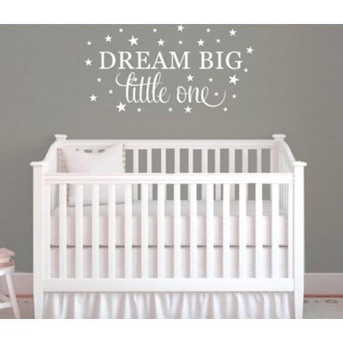 YOYOYU 40 colors Vinyl wall sticker for kids "Dream Big Little One "Removeable Wall Decal Bedroom wall Decor Art Poster ZX142