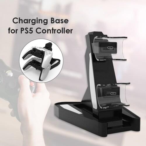 Dual USB Charging Charger Dock Game Entertainment Portable Accessories for PS5 DualSense PS5 Controller Accessories