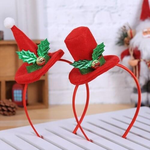 1Pcs Merry Christmas Headband Hairband Antlers Snowflake Christmas Tree Headband Hair Hoop Xmas New Year Navidad Christmas Decor