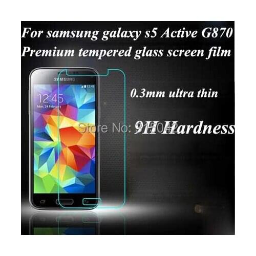 10pcs/lot for Samsung galaxy s5 active g870 ultra thin Premium Tempered Glass Screen guard film,screen protector,opp bag packing