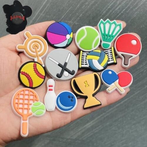 12PCS PVC Cute Sport Fridge Magnetic Sticker Baseball Badminton Table Tennis Bowling Golf Volleyball Refrigerator Magnets Office