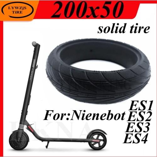 200x50 Solid Tire for Xiaomi Ninebot Segway ES1 ES2 ES4 Electric Scooter Solid Tyre Wheel 8 Inch Explosion-Proof Tubeless Tires