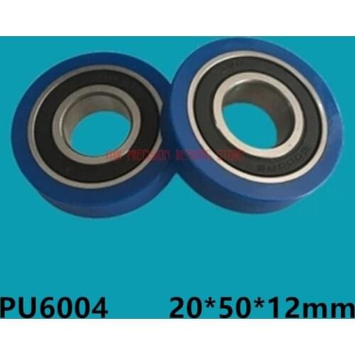 2021 Real Special Offer Plastic Bearing 6004 Polyurethane Roller Pulley Rubber Guide Wheel Hardware Fixed 20*50*12mm