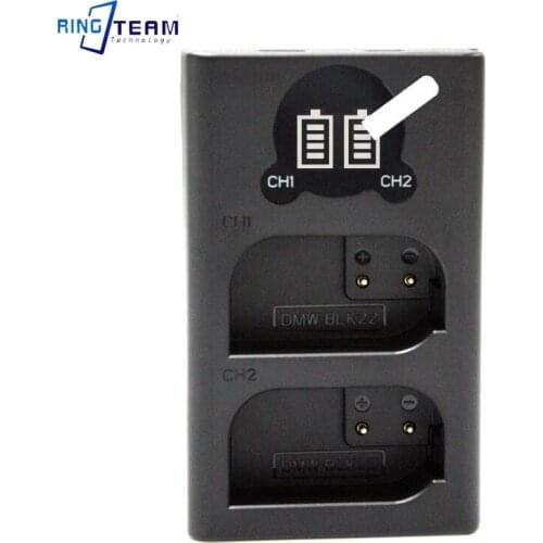 DMW-BLK22 Camera Battery Dual Charger LCD Display Suitable for Panasonic Lumix DC-S5 S5K DC-S5