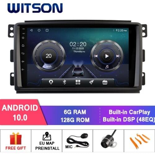 WITSON Android 10.0 6+128GB 9" Car multimedia player for SMART FORTWO 2005-2010 auto gps+Wireless Carplay+Wired Android Auto