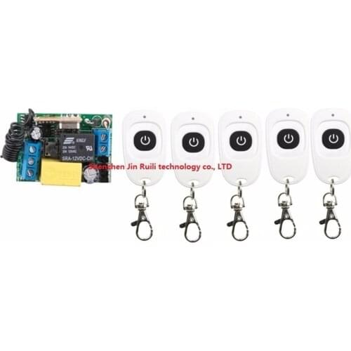 Wireless remote controlling switch RF AC 220 V 10 A 1CH 5* Transmitter 1* Receiver Momentary. Toggle .Latched Adjustable