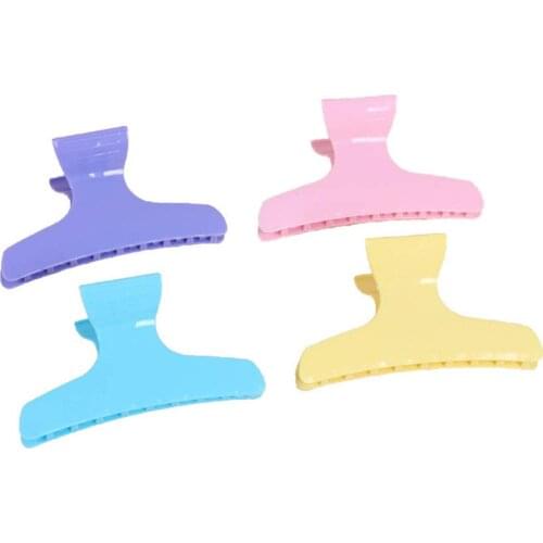 Large Size Colorful Hairpin 10cm Bowknot Hair-Twisting Haircutting Zone Positioning Plastic Hair Clip Hairdressing Tools E956