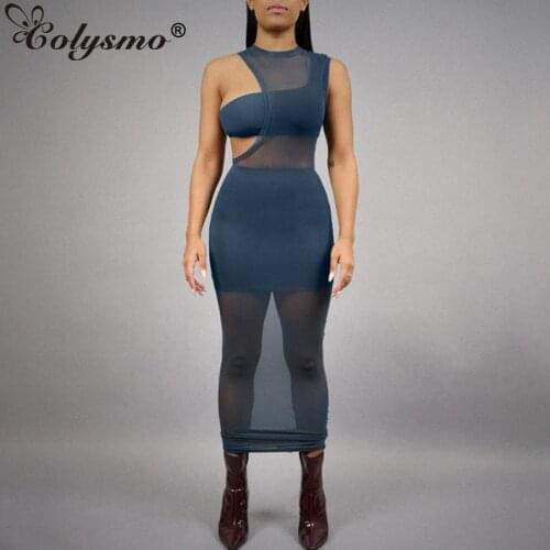 Colysmo Summer 3 Piece Skirts Sets One Shoulder Crop Top High Waist Mini Skirts See Through Mesh Dress Suit Women Matching Sets