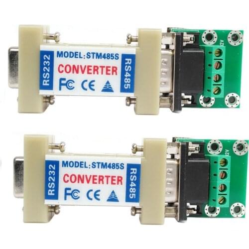 Dawupine 2 Pieces Passive RS232 to RS485 converter Communication converter Bidirectional 232 to 485