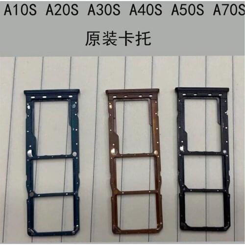 Sim Tray Holder For Samsung Galaxy A10s / A20s / A30s / A40s SIM Card Tray Slot Holder Adapter Socket Repair Parts