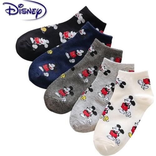 Disney 1 pcs of girls Mickey socks fashion cartoon novelty warm mouse socks wild comfortable breathable cotton socks