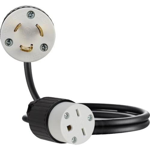 JORINDO American Standard Power Extension Conversion Cord for NEMA L6-20P plug to 6-15R socket,15A/20A