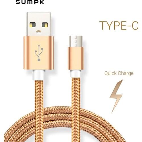 3m USB Type C Cable Fast Charging Phone Accessories Data Nylon Cable USB Cord For Mobile Phones Samsung Galaxy S10 Xiaomi Redmi7