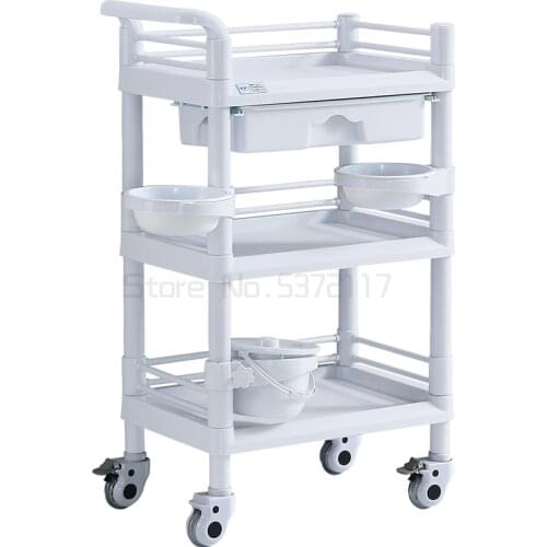 Cosmetology Small Garden Cart Beauty Salon Garden Cart Luggage Small Bubble Instrument The Shelf Three Layers Hand Push