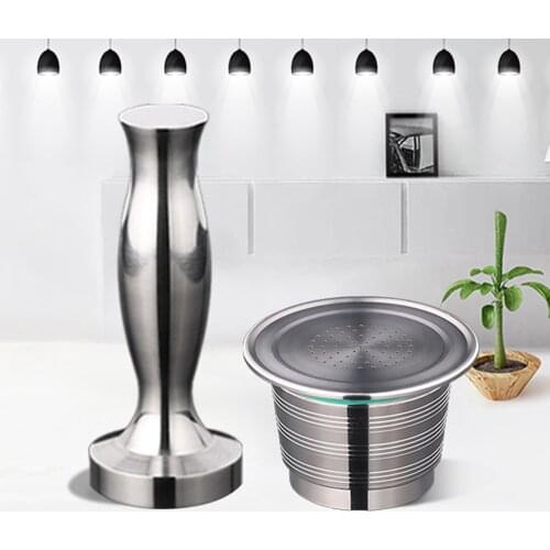 3 Capsule 1 Tamper Nespresso Stainless Steel Refillable Reusable Coffee Capsule Coffee Tamper Coffee Pod For Nespresso Machine