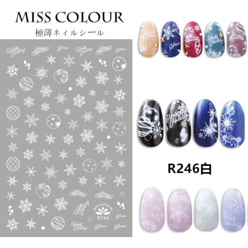 Nail Stickers on Nails snowflake Stickers for Nails CHRISTMAS Nail Art Self-adhesive Transfer Stickers Decals nail decoration