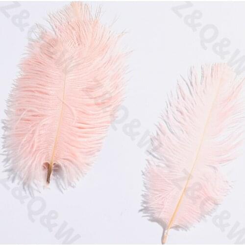 Natural 15-20CM (6-8 inches) ostrich feather dyed meat pink 10-100PCS costume decoration decoration DIY crafts holiday party
