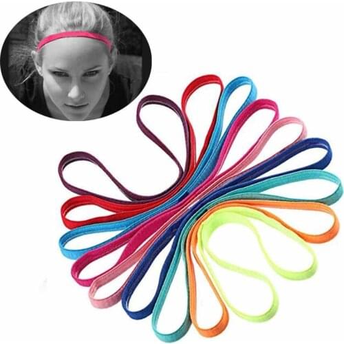 Non Slip Headband Grip Hairband Sports Head Bands Elastic Flat Headwrap Sweatband Yoga Hair Accessories for Women Men