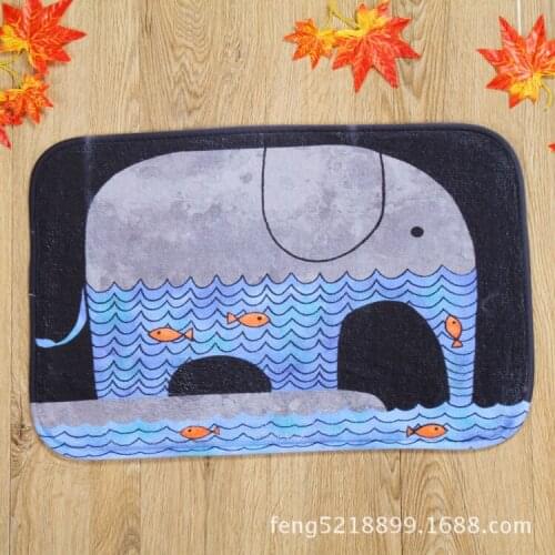 Latest design elephant playing in the water in front of home bedroom carpet slip mats