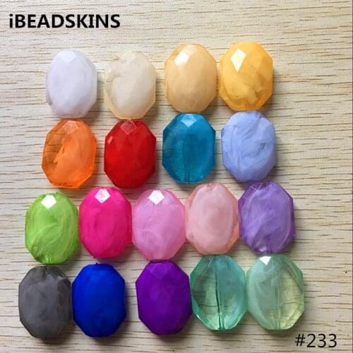 Newest (choose color) 30X23mm 105pcs/lot or so Acrylic marble effect beads #233(Design as shown)